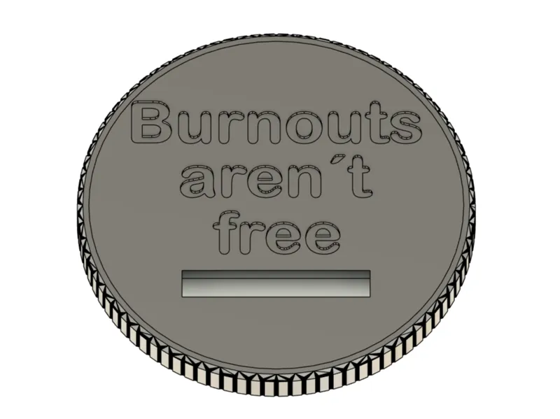 Monster Can Piggy Bank Lid - Burnouts aren´t free