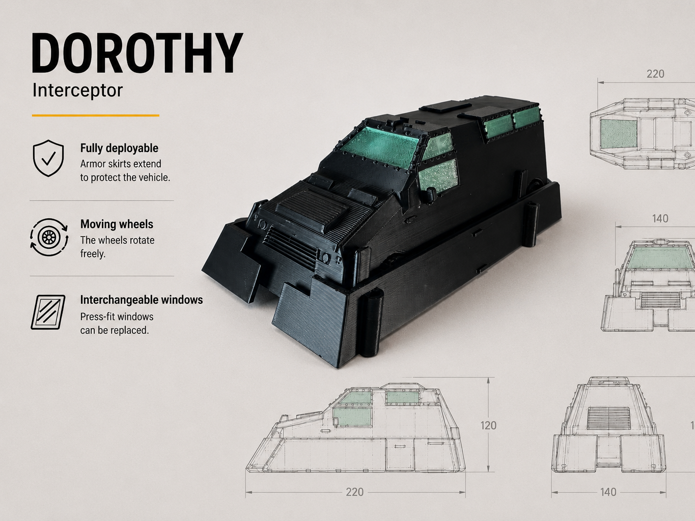 Miniatura 2 do modelo 3D Dorothy Interceptor / Deployable