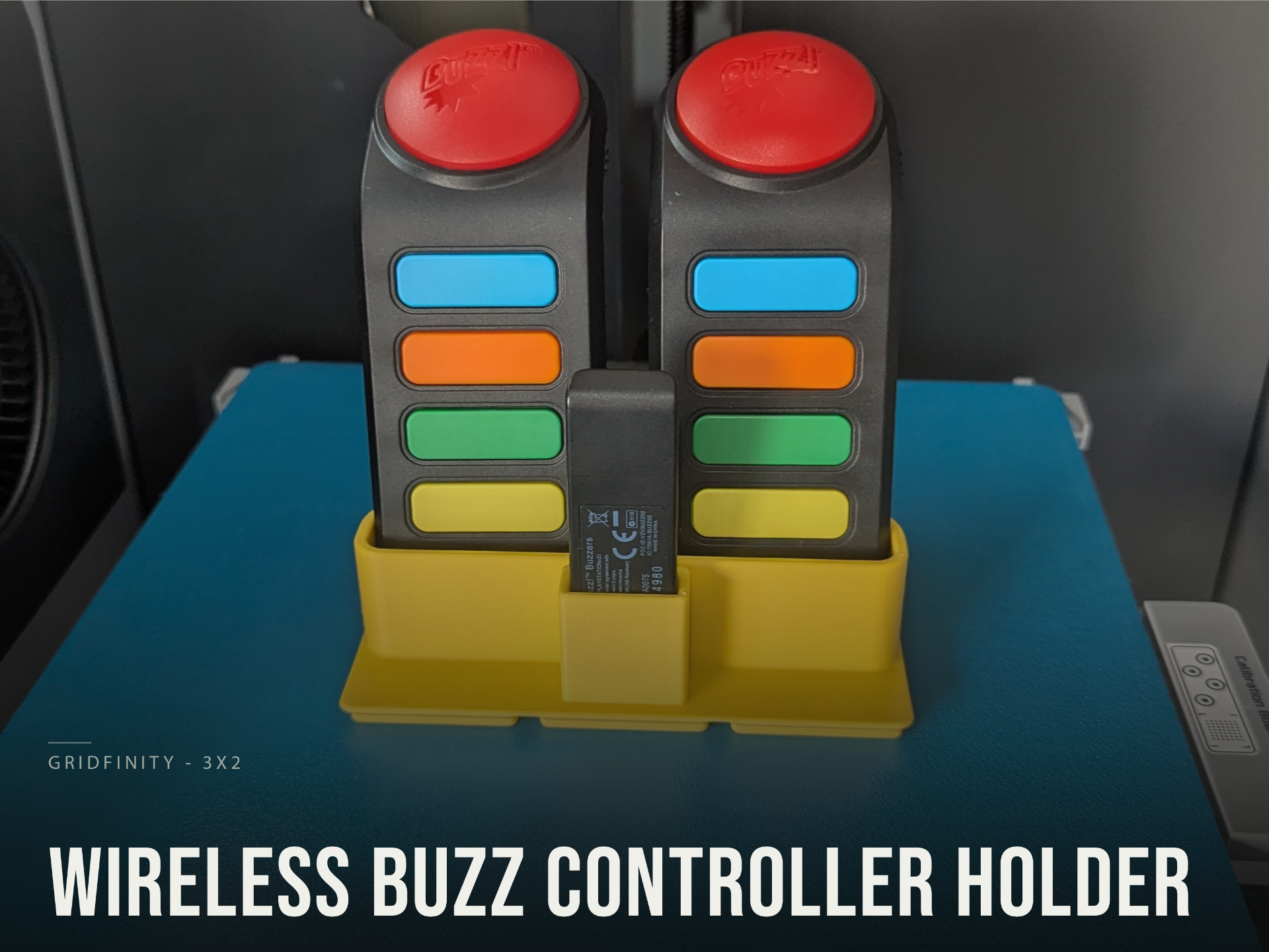 Gridfinity - 3x2 Wireless Buzz Controller Holder