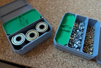 Temporary inserts for clamshell Parts Box