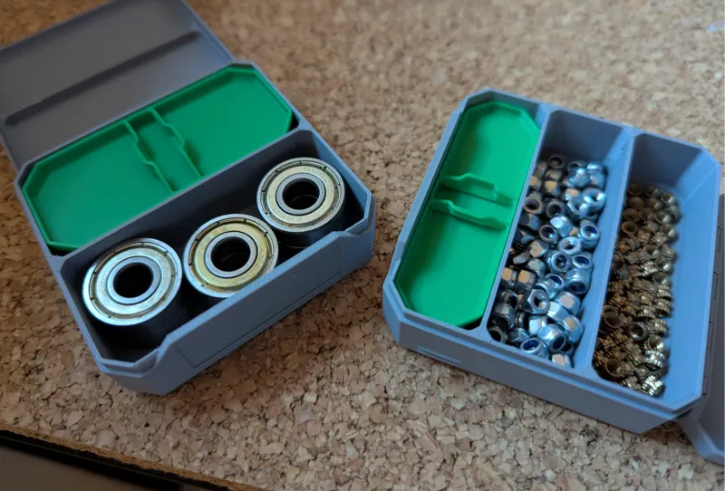 Temporary inserts for clamshell Parts Box