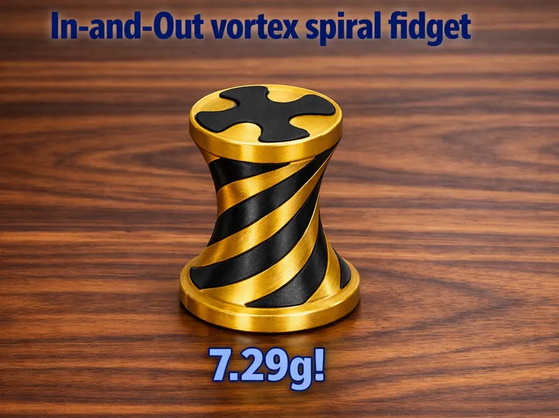 In-and-out Vortex Spiral fidget! (Print-in-Place)!