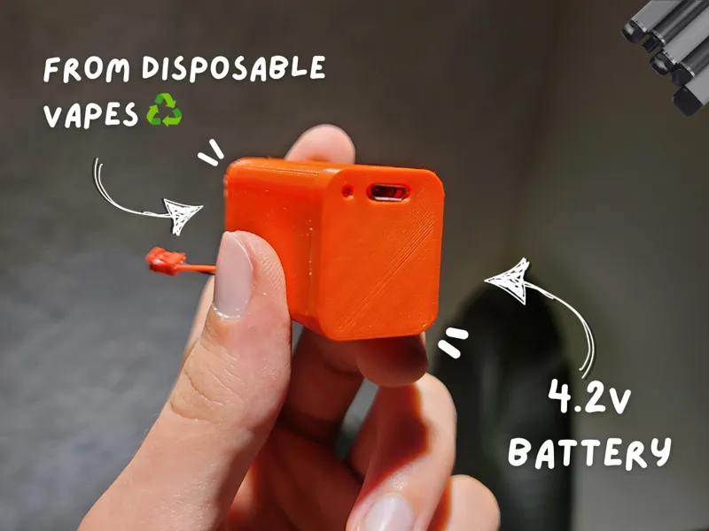4.2V Recharge Battery From Disposable Vapes