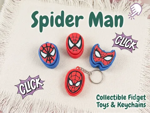 Objeto manipulable: Spider-Man Fidget Clicker Set — referencia de MakerWorld