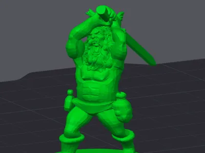 Dwarf Barbarian Longsword