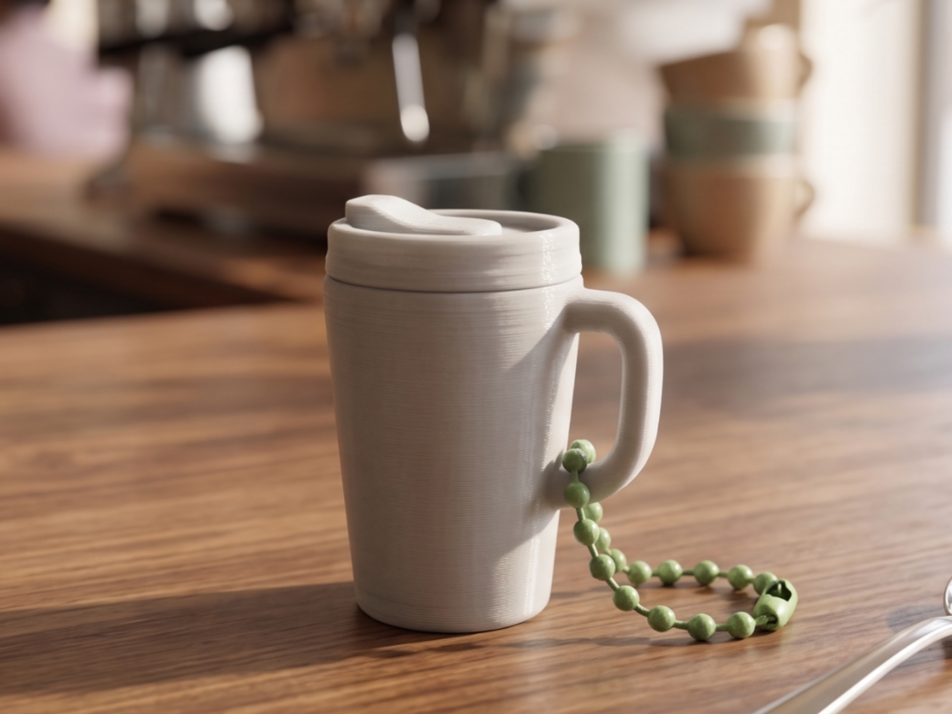 Kawaii Travel Coffee Cup Keychain & Bag Charm