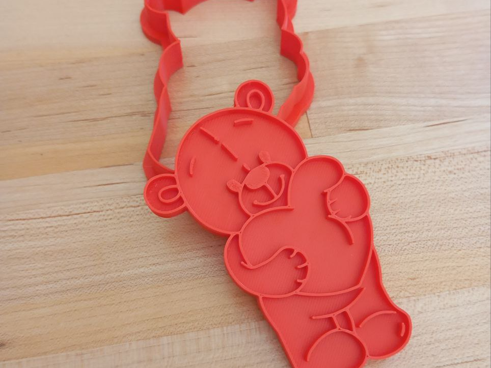 Orsetto con cuore cookie cutter e stampo
