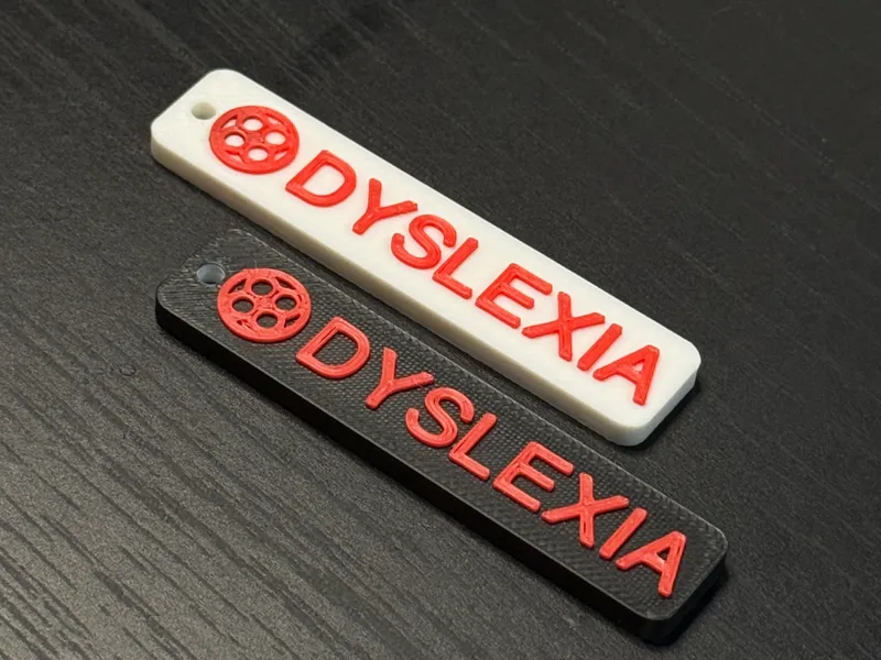 Dyslexia Awareness Keychain
