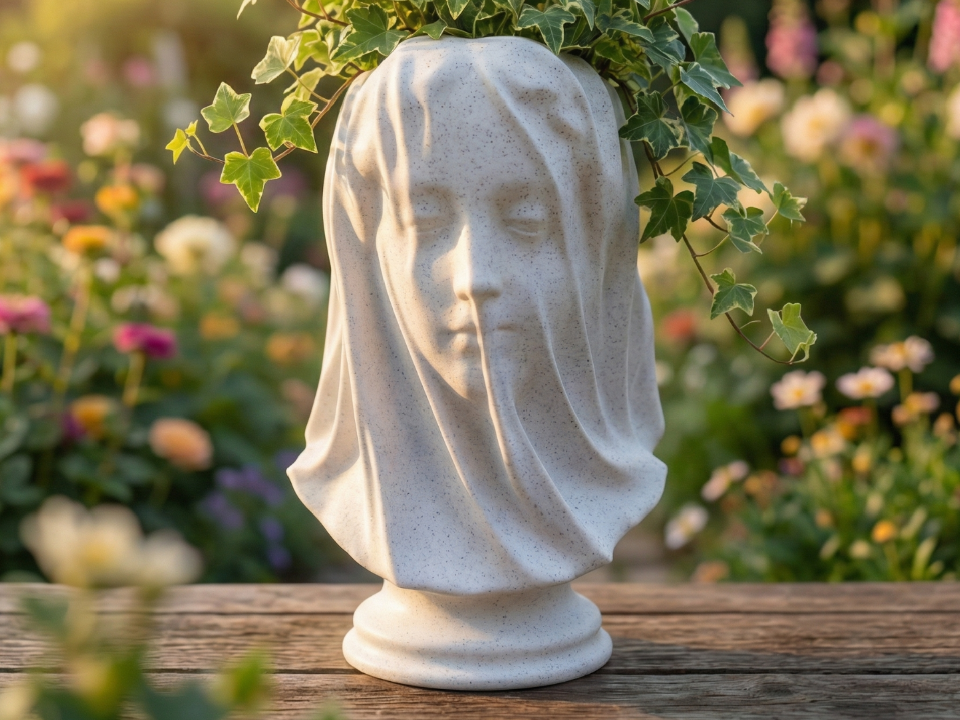 The Veiled Lady Planter - Classical Bust Pot