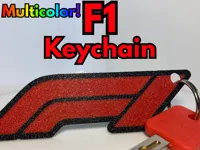F1 keychain with hole