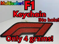 F1 keychain no hole