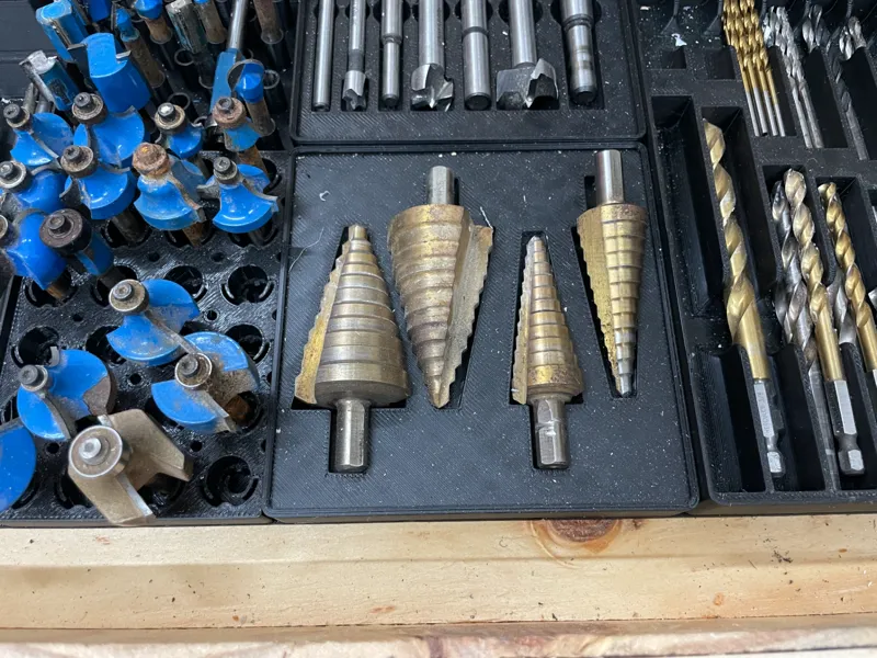 Gridfinity - WARRIOR Step Drill Bit set