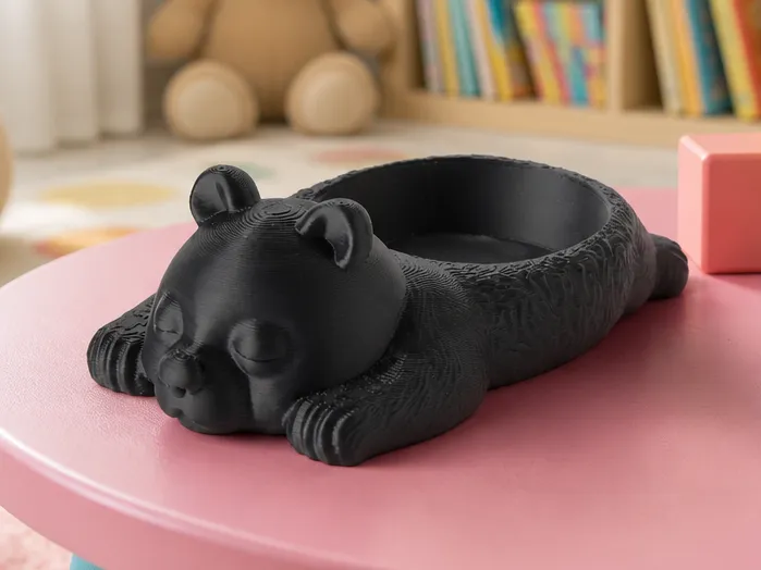 Sleeping Teddy Bear Trinket Bowl - Cute Catchall