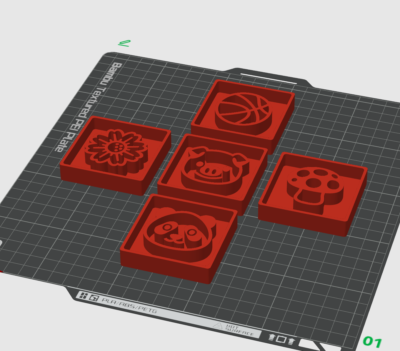 Miniatura 6 do modelo 3D 可定制印章（内置表情、可调深度、大小、字体，沙滩留念特制）