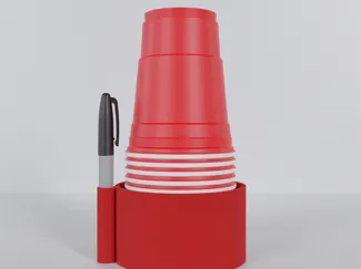 Solo Station - Party Cup Holder With Sharpie Slot