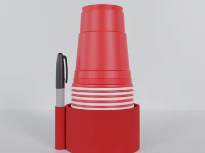 Solo Station - Party Cup Holder With Sharpie Slot