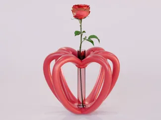 Heart Vase for Rose | Valentine's Day Vase