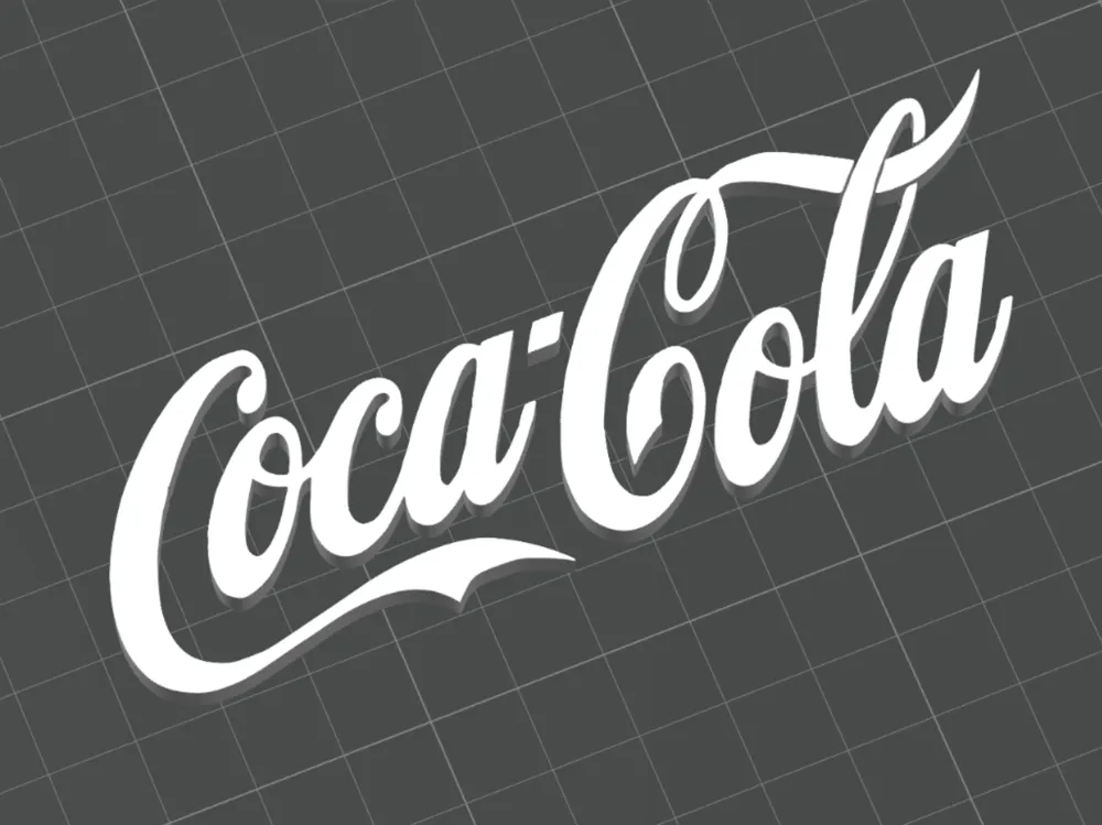 Coca-Cola Logo - 3D Printed - Free 3D Print Model - MakerWorld