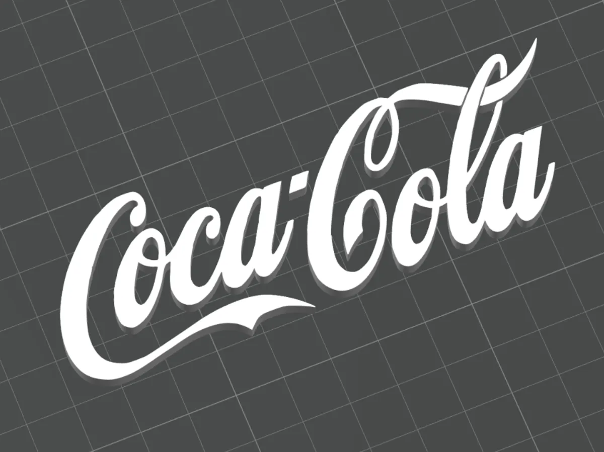 Logo Coca-Cola imprimé en 3D