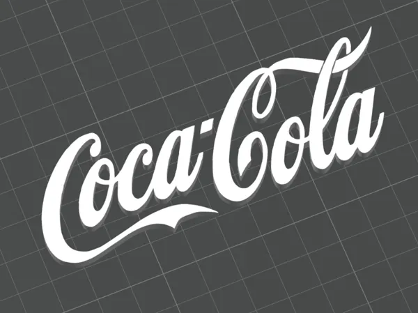 Logo Coca-Cola imprimé en 3D