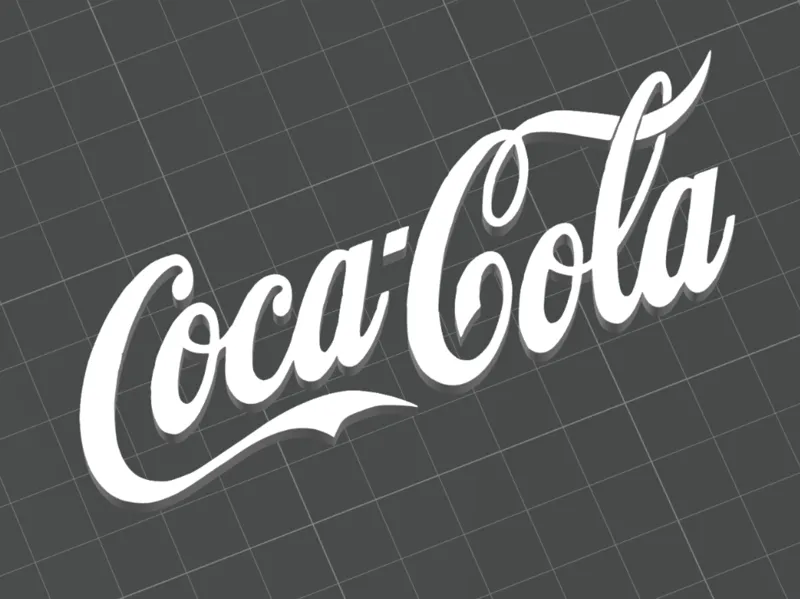 Coca-Cola Logo - 3D Printed