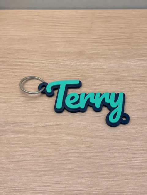 Customizable Name Keychain view 3