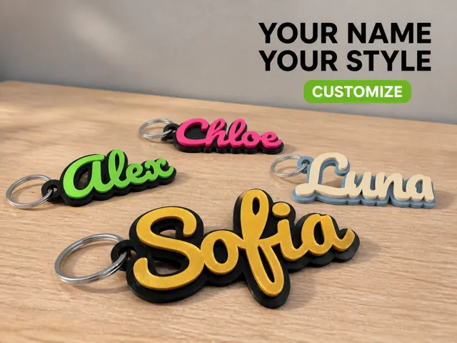 Customizable Name Keychain