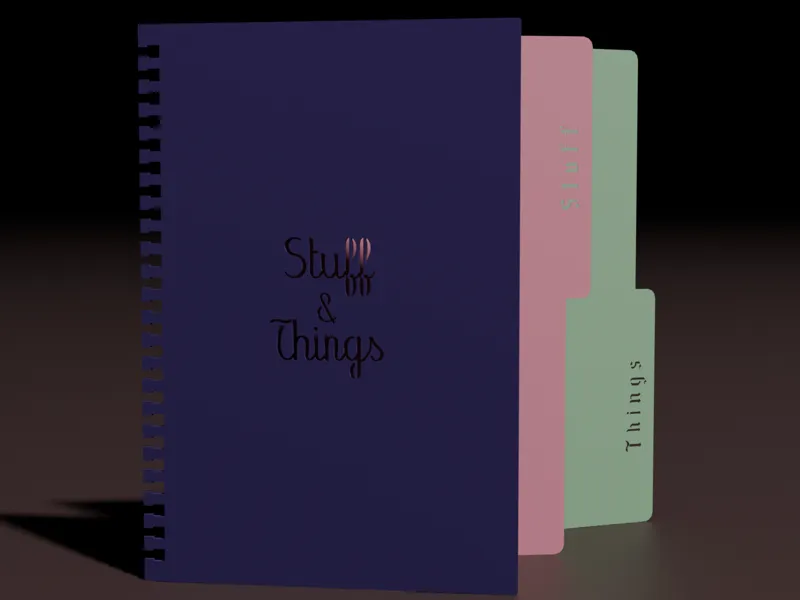Parametric Notebook Cover with Dividers