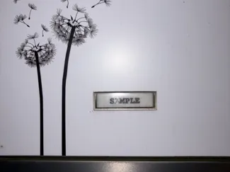 Briefkastenschild 76 x 17 (Name änderbar)