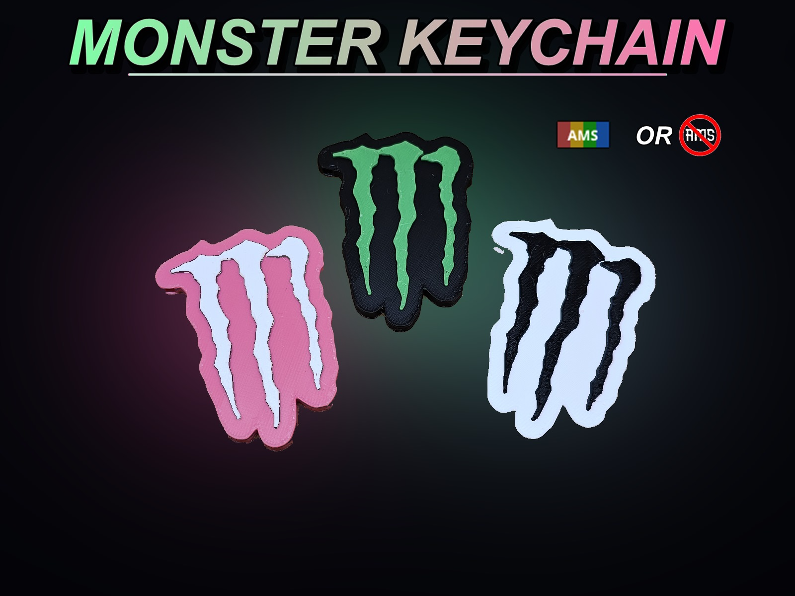 NO AMS / AMS Monster Keychain