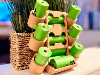 Improved Dog Waste Bag Holder - No Supports