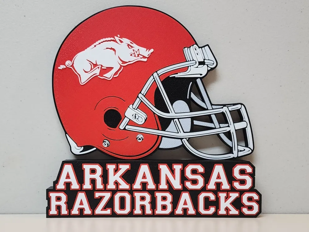 Arkansas Razorbacks Helmet Desk or Wall Display - Free 3D Print Model ...