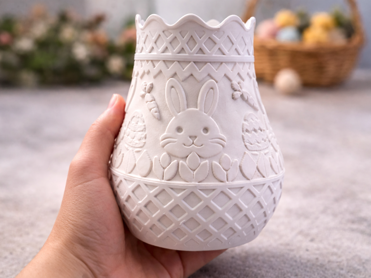 Miniatura 2 do modelo 3D Bunny Easter Vase