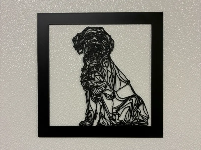 Dog lineart frame decoration Labradoodle