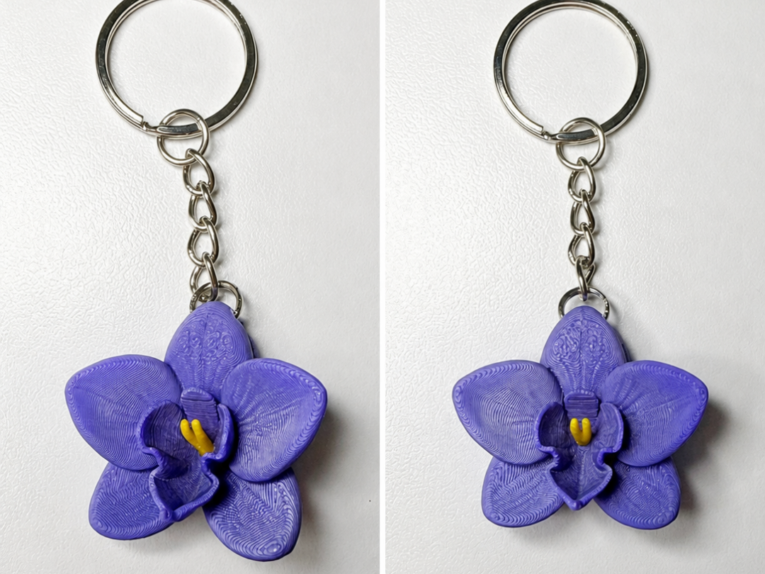 Orchid Flower Keyring