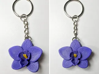 Orchid Flower Keyring