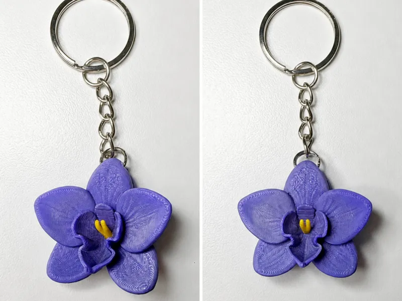 Orchid Flower Keyring
