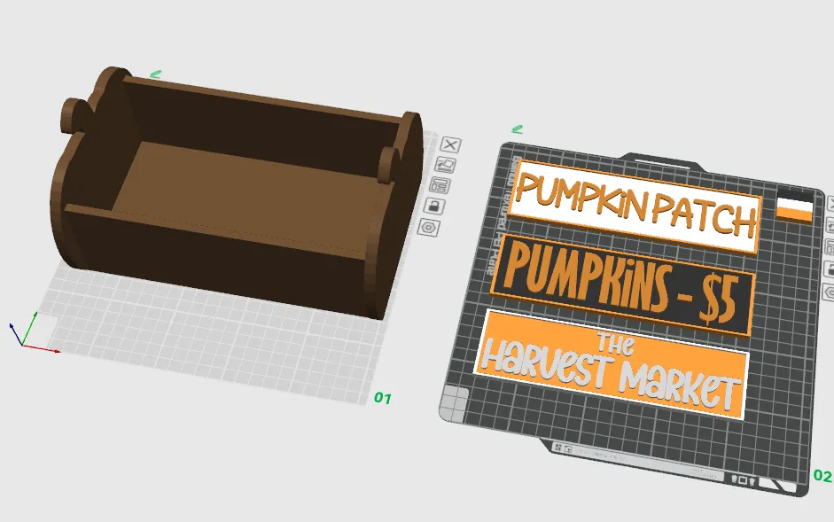 Pumpkin Market Crate & Sign Options - Autumn/Fall view 4