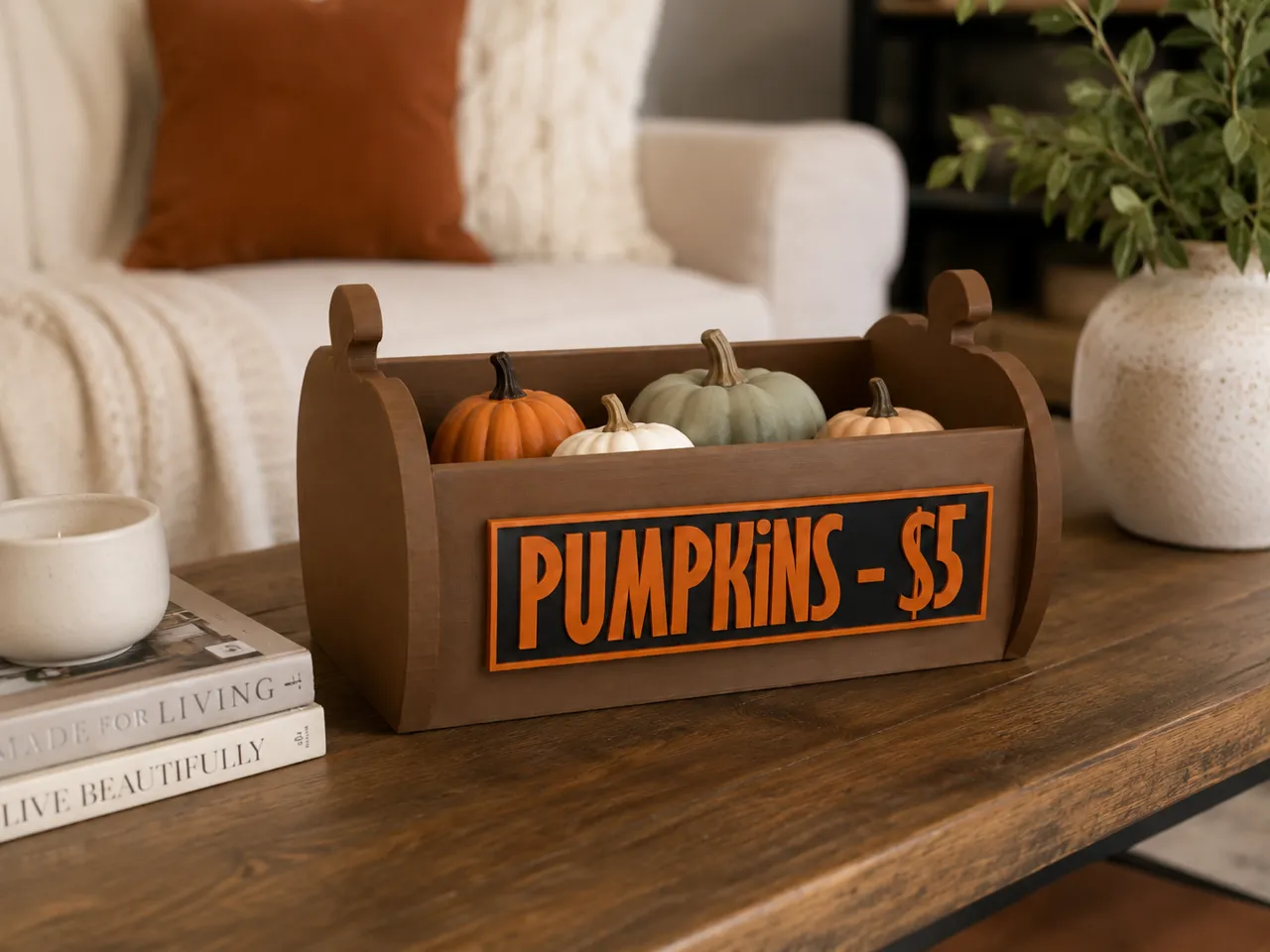 Pumpkin Market Crate & Sign Options - Autumn/Fall view 2