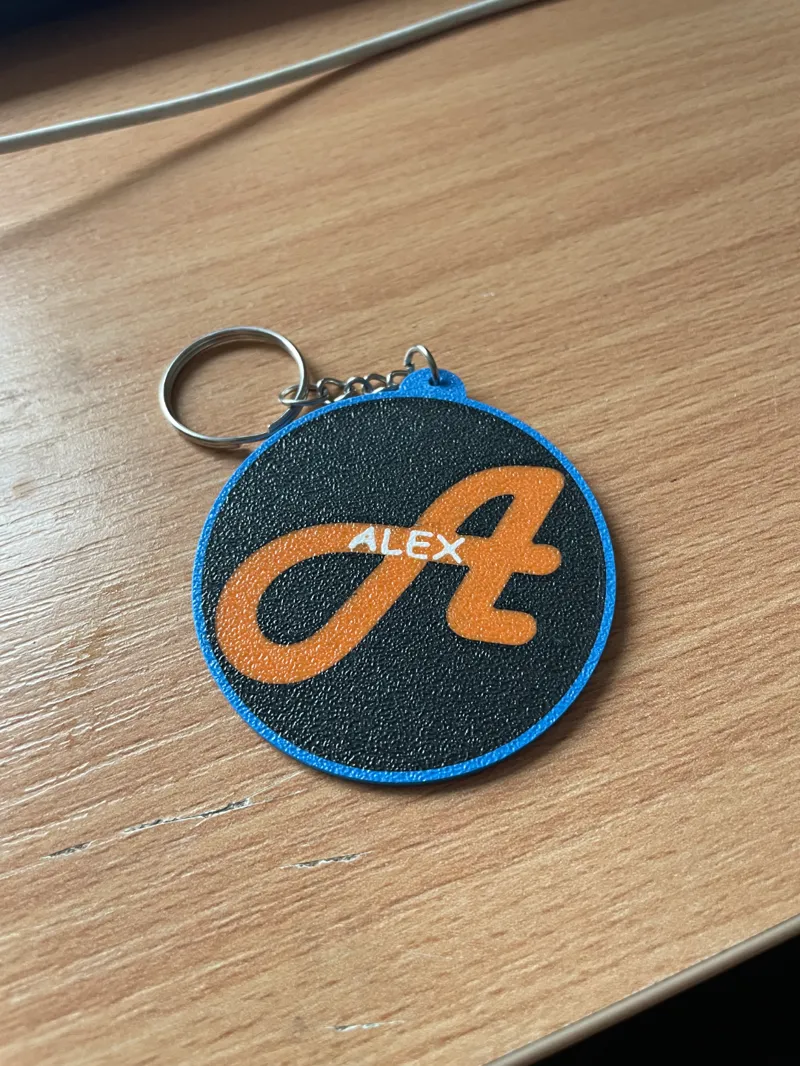 Name tag / Key chain with "Alex" name on