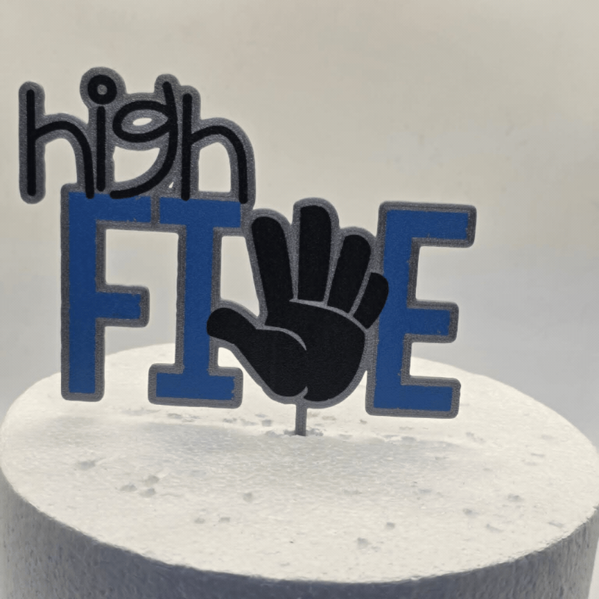 High Five  Cake topper 