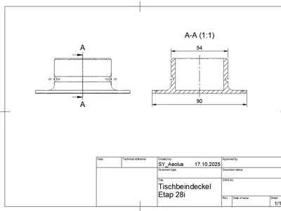 Table Leg Cap Etap 28i