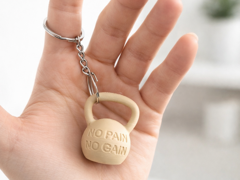 Portachiavi Kettlebell No Pain No Gain