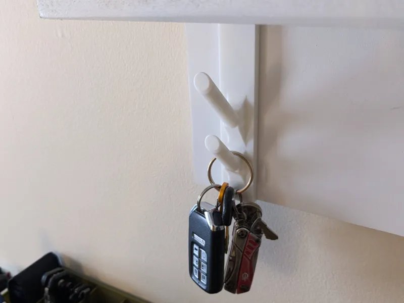Key & Hat Hook, Long No Screws
