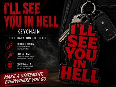 I'll See You In Hell Keychain