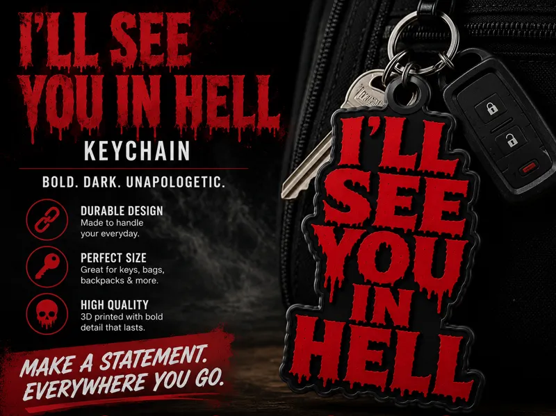 I'll See You In Hell Keychain