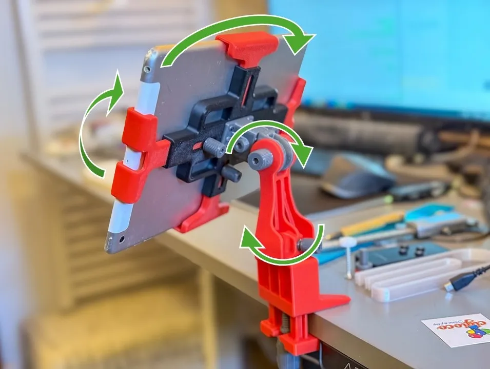 Adjustable Tablet support for Desk - NO AMS needed by guarisal ...