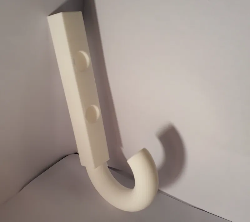 Screw mounted wall coat hook large