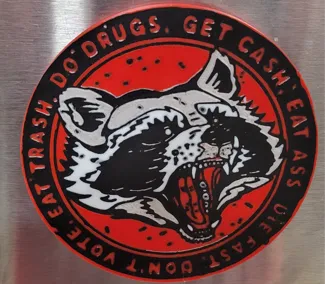 Eat Trash, Die Fast Racoon - Fridge Magnet