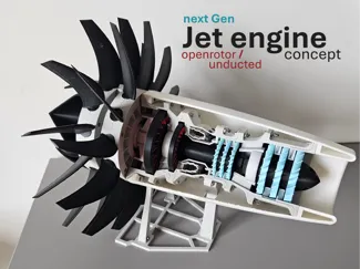 3D Printable Jet Engine Kit (Propfan)- NoGlue